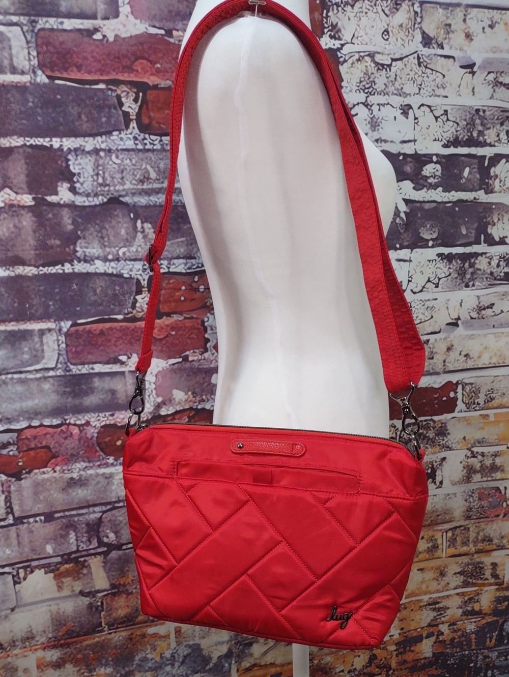 Lug "Flare" Quilted Crossbody Bag with Adjustable Strap